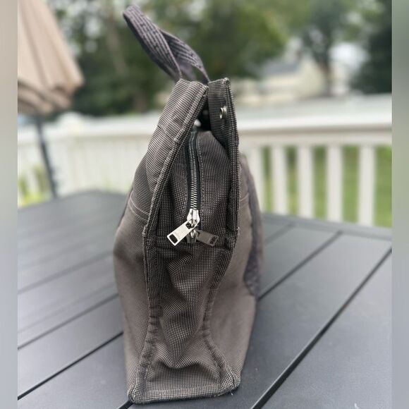 Hermes Grey Herline Canvas MM Tote Top Handle Bag with COA - Picture 2 of 11